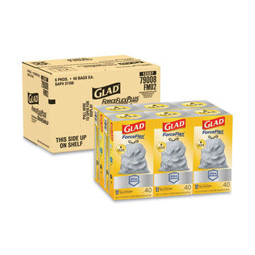 Glad® Tall Kitchen Drawstring Trash Bags, 13 Gal, 0.72 Mil, 23.75" X 24.88", White, 240-carton freeshipping - TVN Wholesale